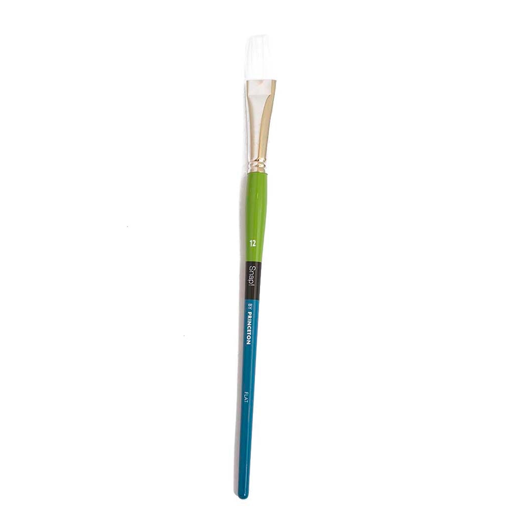 Princeton, White, Brush, Art & School, Snap, Taklon, Long Handle, 12, 402217